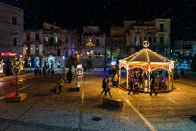 Christmas Lights And Decorations In Ruvo Di Puglia