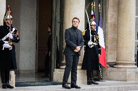 Emmanuel Macron Receives The President Of Guinea-Bissau Umaro Sissoco Embaló, At The Elysée Palace, In Paris