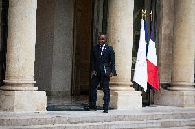 Emmanuel Macron Receives The President Of Guinea-Bissau Umaro Sissoco Embaló, At The Elysée Palace, In Paris