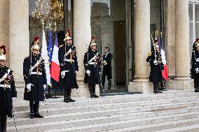 Emmanuel Macron Receives The President Of Guinea-Bissau Umaro Sissoco Embaló, At The Elysée Palace, In Paris