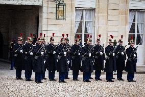 Emmanuel Macron Receives The President Of Guinea-Bissau Umaro Sissoco Embaló, At The Elysée Palace, In Paris