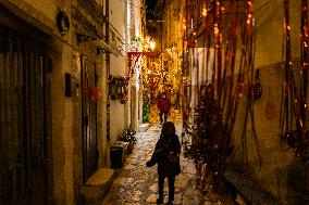 Christmas Lights And Decorations In Ruvo Di Puglia