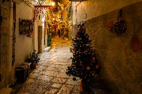 Christmas Lights And Decorations In Ruvo Di Puglia