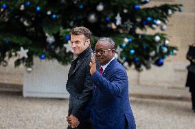 Emmanuel Macron Receives The President Of Guinea-Bissau Umaro Sissoco Embaló, At The Elysée Palace, In Paris