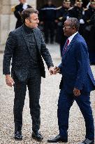 Emmanuel Macron Receives The President Of Guinea-Bissau Umaro Sissoco Embaló, At The Elysée Palace, In Paris