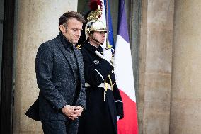 Emmanuel Macron Receives The President Of Guinea-Bissau Umaro Sissoco Embaló, At The Elysée Palace, In Paris