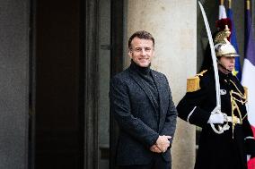 Emmanuel Macron Receives The President Of Guinea-Bissau Umaro Sissoco Embaló, At The Elysée Palace, In Paris