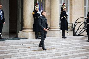 Emmanuel Macron Receives The President Of Guinea-Bissau Umaro Sissoco Embaló, At The Elysée Palace, In Paris