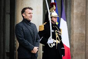 Emmanuel Macron Receives The President Of Guinea-Bissau Umaro Sissoco Embaló, At The Elysée Palace, In Paris