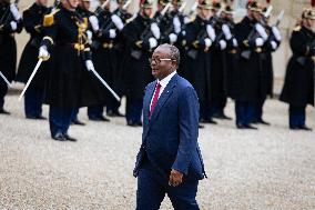 Emmanuel Macron Receives The President Of Guinea-Bissau Umaro Sissoco Embaló, At The Elysée Palace, In Paris