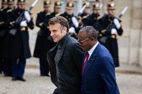 Emmanuel Macron Receives The President Of Guinea-Bissau Umaro Sissoco Embaló, At The Elysée Palace, In Paris