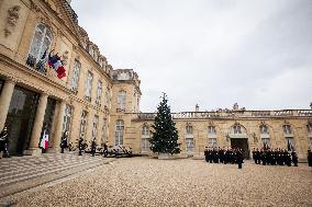 Emmanuel Macron Receives The President Of Guinea-Bissau Umaro Sissoco Embaló, At The Elysée Palace, In Paris