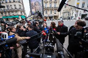 Ecologistes Talk To The Press After Meeting With Macron At The Elysée Palace, In Paris