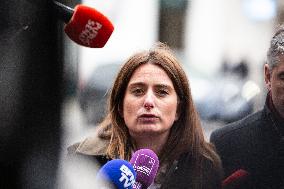 Ecologistes Talk To The Press After Meeting With Macron At The Elysée Palace, In Paris