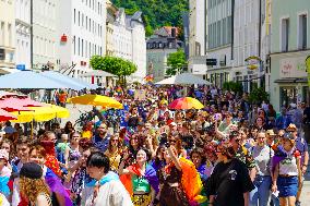 CSD Parade Through The Bavarian City Of Passau