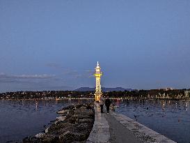 Everyday Life At Lake Geneva In Geneva, Switzerland