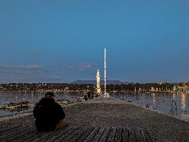 Everyday Life At Lake Geneva In Geneva, Switzerland