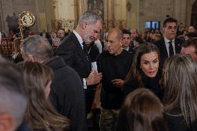 Royals Attend Mass Service For Victims Of Flooding - Valencia