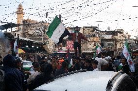 Syrians Celebrate Assad Fall - Beirut