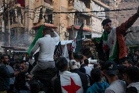 Syrians Celebrate Assad Fall - Beirut