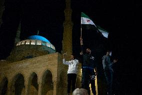 Syrians Celebrate Assad Fall - Beirut