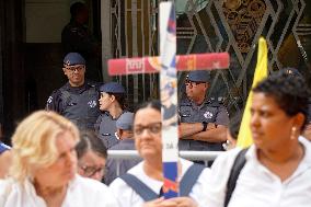 Demonstration In Sao Paulo Against Police Abuse