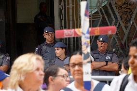 Demonstration In Sao Paulo Against Police Abuse