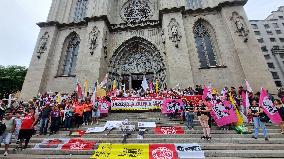 Demonstration In Sao Paulo Against Police Abuse