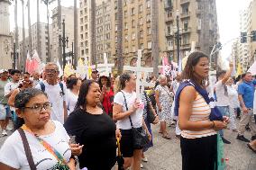 Demonstration In Sao Paulo Against Police Abuse