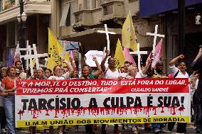 Demonstration In Sao Paulo Against Police Abuse