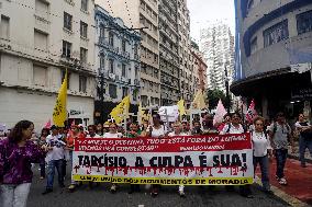 Demonstration In Sao Paulo Against Police Abuse