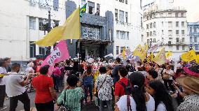 Demonstration In Sao Paulo Against Police Abuse