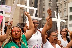 Demonstration In Sao Paulo Against Police Abuse