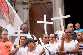 Demonstration In Sao Paulo Against Police Abuse