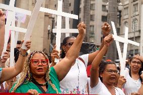 Demonstration In Sao Paulo Against Police Abuse