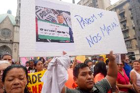 Demonstration In Sao Paulo Against Police Abuse