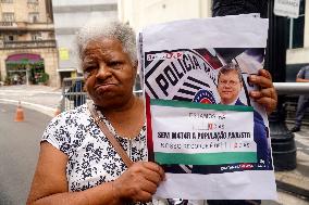 Demonstration In Sao Paulo Against Police Abuse