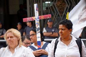 Demonstration In Sao Paulo Against Police Abuse