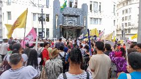 Demonstration In Sao Paulo Against Police Abuse