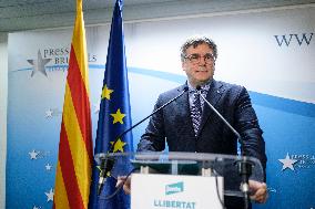 Carles Puigdemont Press Conference - Brussels