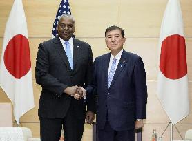 Japan PM Ishiba meets U.S. defense chief Austin