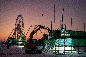 Construction Site of The Harbin Ice-Snow World - Harbin