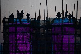 Construction Site of The Harbin Ice-Snow World - Harbin