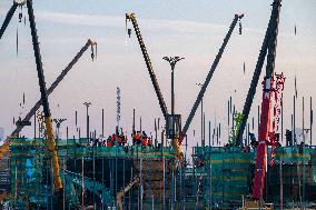 Construction Site of The Harbin Ice-Snow World - Harbin