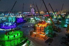 Construction Site of The Harbin Ice-Snow World - Harbin