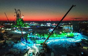 Construction Site of The Harbin Ice-Snow World - Harbin