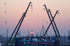 Construction Site of The Harbin Ice-Snow World - Harbin