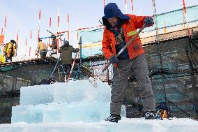 Construction Site of The Harbin Ice-Snow World - Harbin