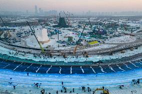 Construction Site of The Harbin Ice-Snow World - Harbin