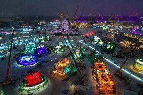 Construction Site of The Harbin Ice-Snow World - Harbin